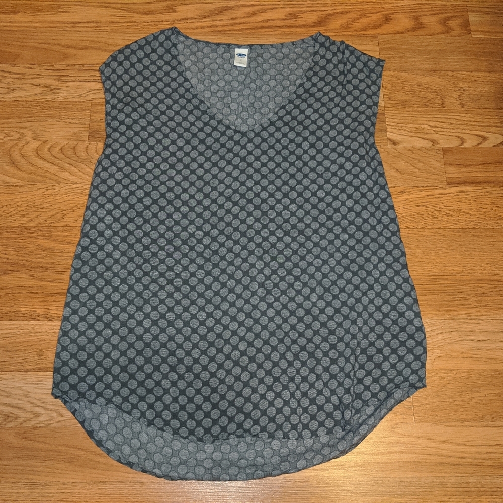 Grey Polka Dot Blouse